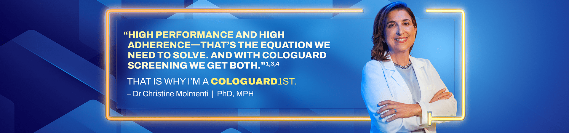 Dr Christine Molmenti, PhD, MPH, highlights Cologuard’s high performance and adherence.