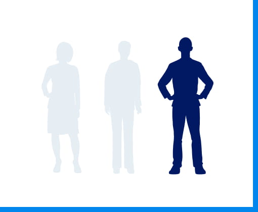 Silhouette graphic shows only 1 in 3 patients complete a colonoscopy when referred.